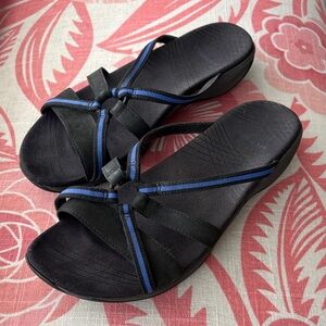 Merrell Camellia Flex Slide Sandals, Black Twilight Blue
